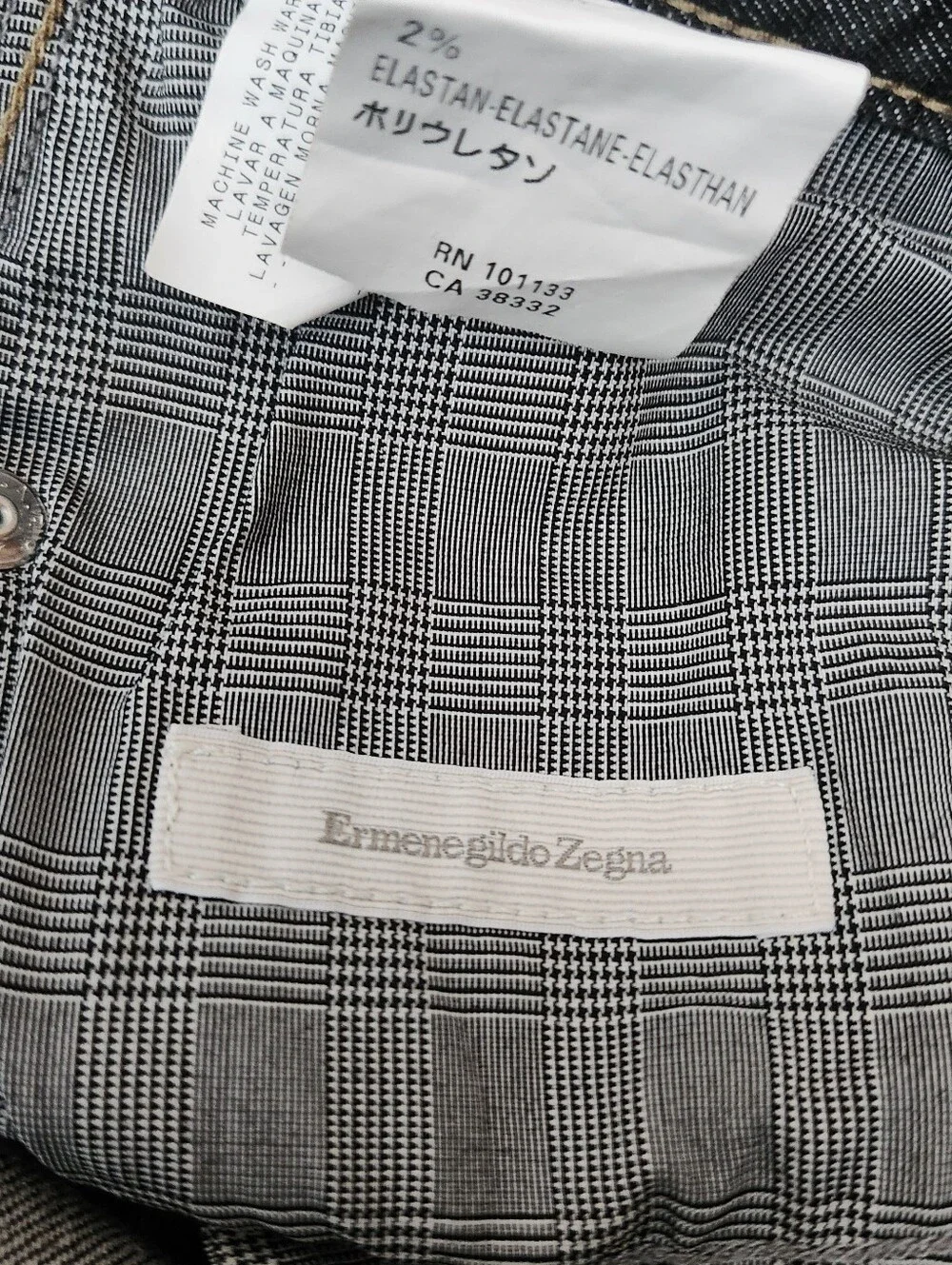 Mens Aded Black Ermenegildo Zegna luxury jeans Size 34
